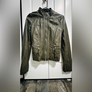 Dark Green leather jacket